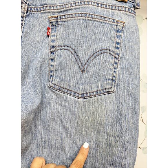 Womens LEVIS 515 Signature Stretch Mid Rise Bootcut Jeans Size 14 M Light Wash - Picture 8 of 13